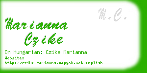 marianna czike business card